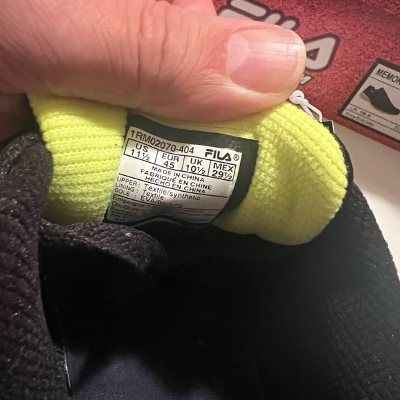 New Fila Men's 11.5M Navy Memory Core Callibration 23 Running Shoes Sneakers🔥🏃🏃 - Picture 5 of 6